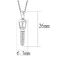 MA3W1381 - Rhodium 925 Sterling Silver Chain Pendant with AAA Grade CZ  in Clear