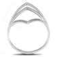 MA3W1382 - Rhodium 925 Sterling Silver Ring with No Stone