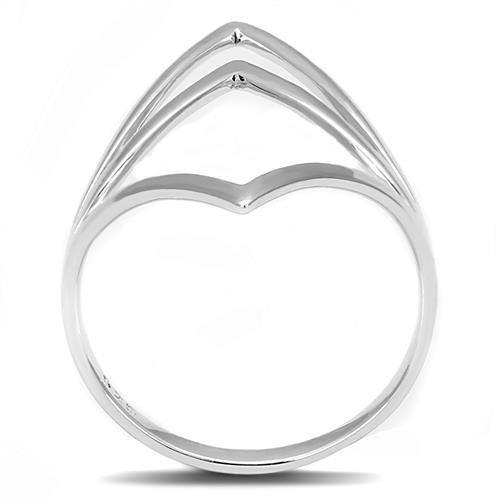 MA3W1382 - Rhodium 925 Sterling Silver Ring with No Stone