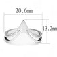 MA3W1383 - Rhodium 925 Sterling Silver Ring with No Stone