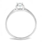 MA3W1385 - Rhodium 925 Sterling Silver Ring with AAA Grade CZ  in Clear