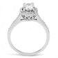 MA3W1386 - Rhodium 925 Sterling Silver Ring with AAA Grade CZ  in Clear
