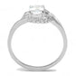 MA3W1388 - Rhodium 925 Sterling Silver Ring with AAA Grade CZ  in Clear