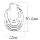 MA3W1394 - Rhodium Brass Earrings with No Stone