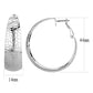 MA3W1397 - Rhodium Brass Earrings with No Stone