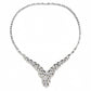 MA3W1414 - Rhodium Brass Jewelry Sets with AAA Grade CZ  in Clear