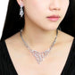 MA3W1420 - Rhodium Brass Jewelry Sets with AAA Grade CZ  in Clear