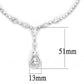 MA3W1422 - Rhodium Brass Jewelry Sets with AAA Grade CZ  in Clear