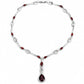 MA3W1423 - Rhodium Brass Jewelry Sets with Synthetic Synthetic Glass in Garnet