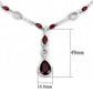 MA3W1423 - Rhodium Brass Jewelry Sets with Synthetic Synthetic Glass in Garnet
