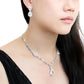 MA3W1427 - Rhodium Brass Jewelry Sets with AAA Grade CZ  in Clear