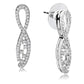 MA3W1432 - Rhodium Brass Jewelry Sets with AAA Grade CZ  in Clear