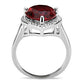 MA3W1438 - Rhodium Brass Ring with Synthetic Synthetic Glass in Siam
