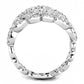 MA3W1439 - Rhodium Brass Ring with AAA Grade CZ  in Clear