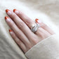MA3W1446 - Rhodium Brass Ring with AAA Grade CZ  in Clear
