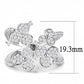 MA3W1447 - Rhodium Brass Ring with AAA Grade CZ  in Clear