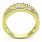 MA3W1459 - Gold Brass Ring with AAA Grade CZ  in Clear