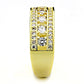 MA3W1459 - Gold Brass Ring with AAA Grade CZ  in Clear