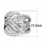MA3W1466 - Rhodium Brass Ring with AAA Grade CZ  in Clear