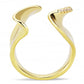 MA3W1475 - Gold Brass Ring with AAA Grade CZ  in Clear