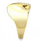 MA3W1475 - Gold Brass Ring with AAA Grade CZ  in Clear