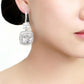 MA3W1477 - Rhodium Brass Earrings with AAA Grade CZ  in Clear