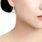 MA3W1478 - Rhodium Brass Earrings with Synthetic Pearl in White