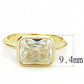 MA3W1483 - Gold Brass Ring with AAA Grade CZ  in Clear