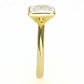 MA3W1483 - Gold Brass Ring with AAA Grade CZ  in Clear