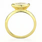 MA3W1484 - Gold Brass Ring with AAA Grade CZ  in Clear