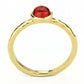 MA3W1496 - Gold Brass Ring with Synthetic Synthetic Glass in Garnet