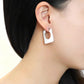MA3W1500 - Rhodium Brass Earrings with No Stone