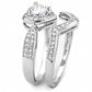MA3W1508 - Rhodium Brass Ring with AAA Grade CZ  in Clear