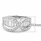 MA3W1518 - Rhodium Brass Ring with AAA Grade CZ  in Clear