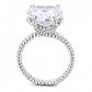 MA3W1536 - Rhodium Brass Ring with AAA Grade CZ  in Clear