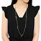 MA3W1537 - Gold Brass Necklace with Synthetic Jade in Emerald