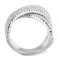 MA3W1539 - Rhodium Brass Ring with AAA Grade CZ  in Clear