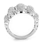 MA3W1540 - Rhodium Brass Ring with AAA Grade CZ  in Clear