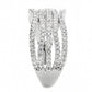 MA3W1546 - Rhodium Brass Ring with AAA Grade CZ  in Clear
