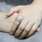 MA3W1546 - Rhodium Brass Ring with AAA Grade CZ  in Clear