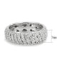 MA3W1550 - Rhodium Brass Ring with AAA Grade CZ  in Clear