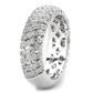 MA3W1550 - Rhodium Brass Ring with AAA Grade CZ  in Clear