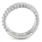 MA3W1550 - Rhodium Brass Ring with AAA Grade CZ  in Clear