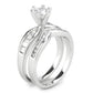 MA3W1552 - Rhodium Brass Ring with AAA Grade CZ  in Clear