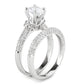 MA3W1555 - Rhodium Brass Ring with AAA Grade CZ  in Clear