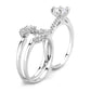 MA3W1558 - Rhodium Brass Ring with AAA Grade CZ  in Clear