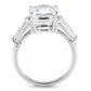 MA3W1561 - Rhodium Brass Ring with AAA Grade CZ  in Clear