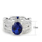 MA3W1564 - Rhodium Brass Ring with Synthetic Spinel in London Blue