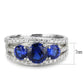 MA3W1566 - Rhodium Brass Ring with Synthetic Spinel in London Blue