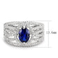 MA3W1567 - Rhodium Brass Ring with Synthetic Spinel in London Blue